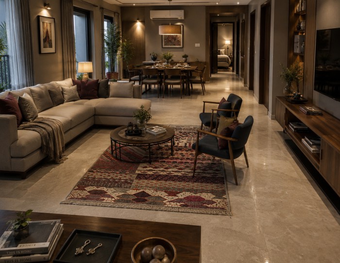 3bhk apartment rug